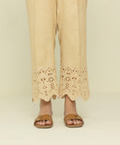 Embroidered Raw Silk Pants