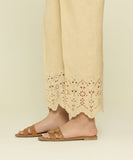 Embroidered Raw Silk Pants