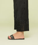 Embroidered Raw Silk Pants