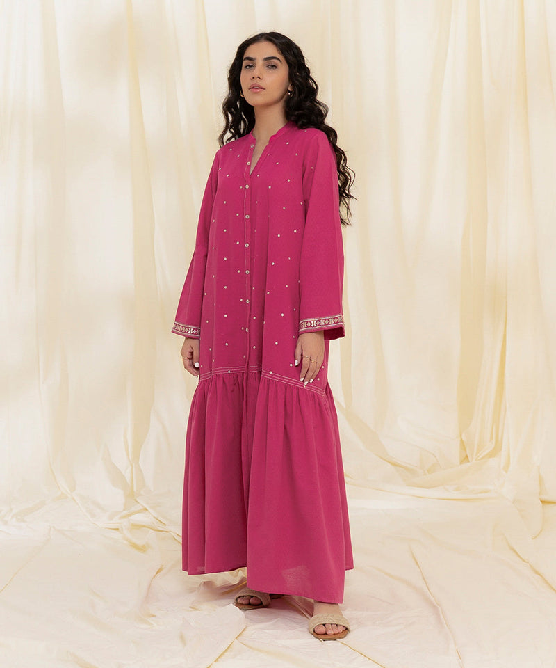 2 Piece - Embroidered Recycled Cotton Suit