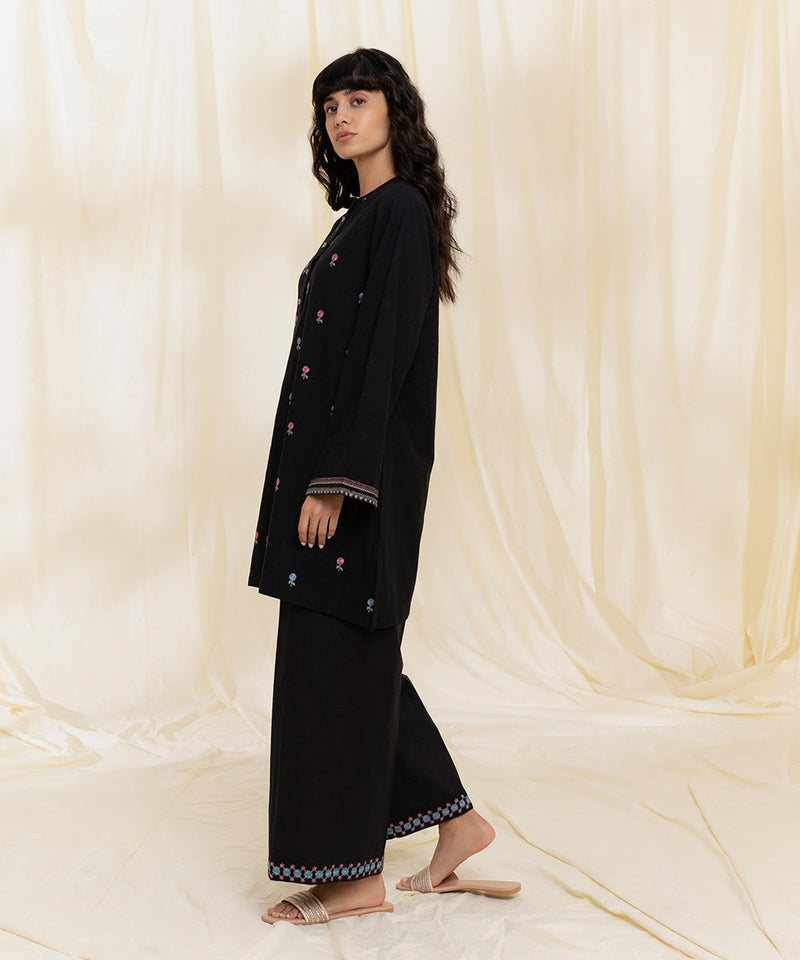 2 Piece - Embroidered Recycled Cotton Suit