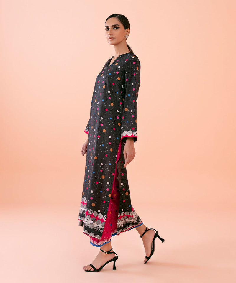 2 Piece - Printed Silk Suit