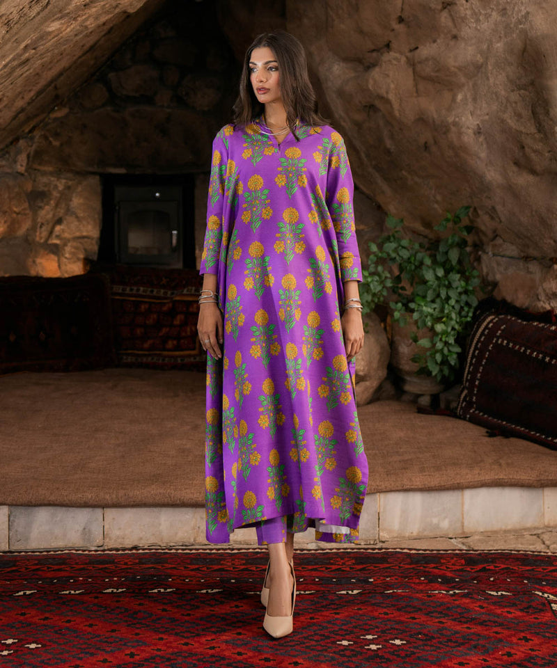 Printed Khaddar Shirt