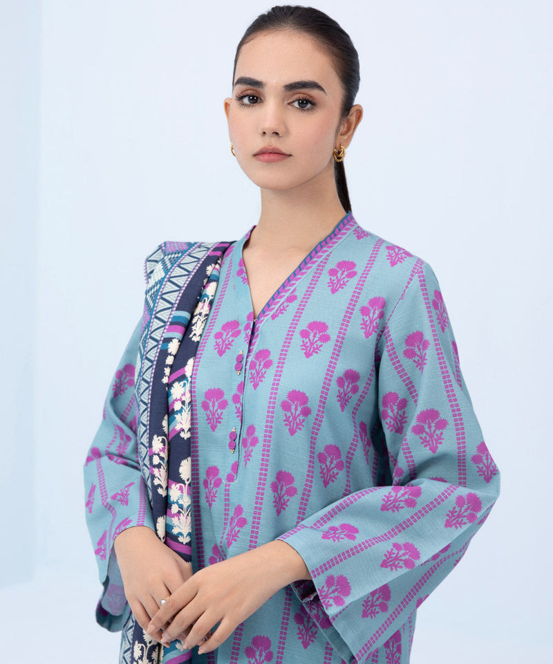 2 Piece - Printed Khaddar Suit