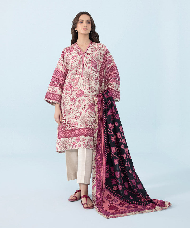 2 Piece - Printed Khaddar Suit