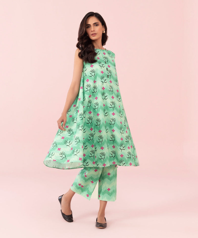 2 Piece - Printed Cambric Suit