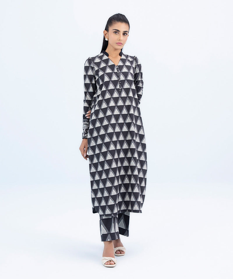 2 Piece - Printed Khaddar Suit