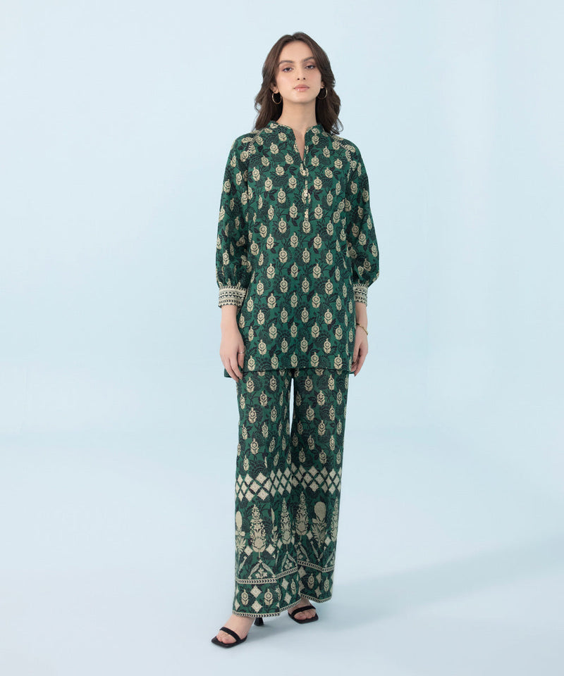 2 Piece - Printed Khaddar Suit