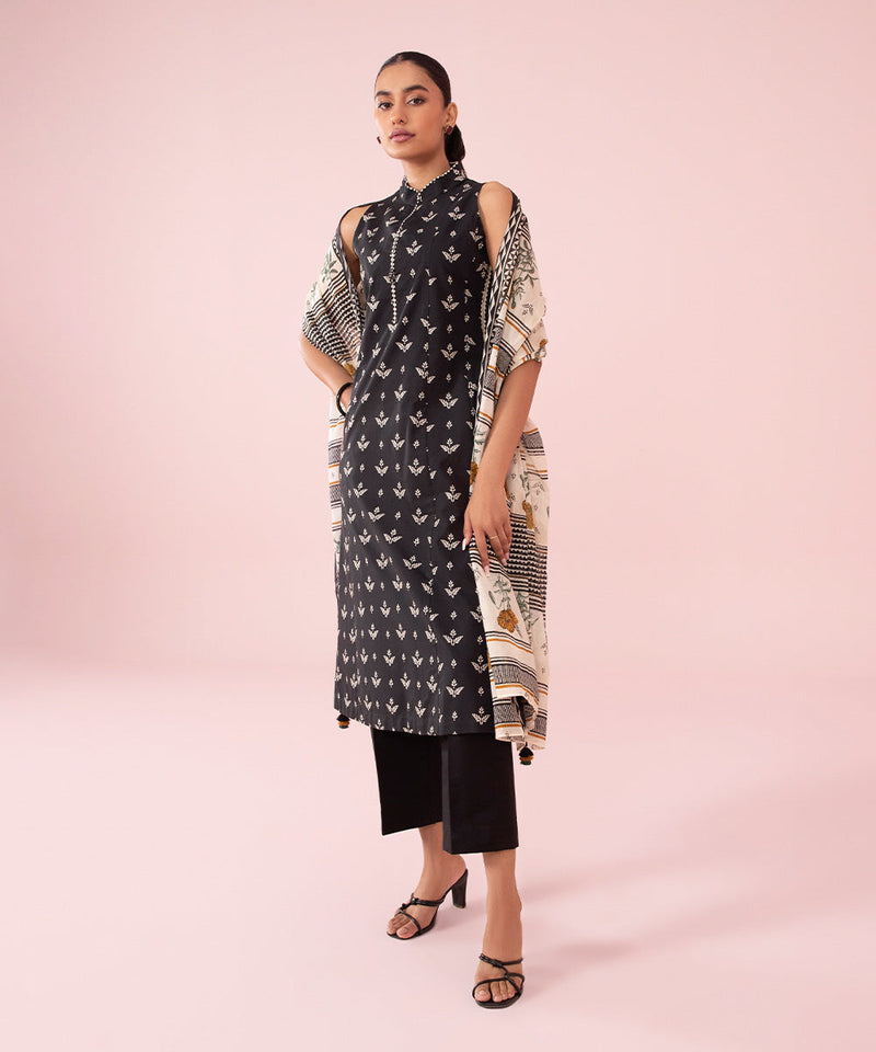 3 Piece - Printed Cambric Suit