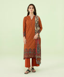 3 Piece - Printed Linen Suit