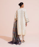 2 Piece - Embroidered Cotton Satin Suit