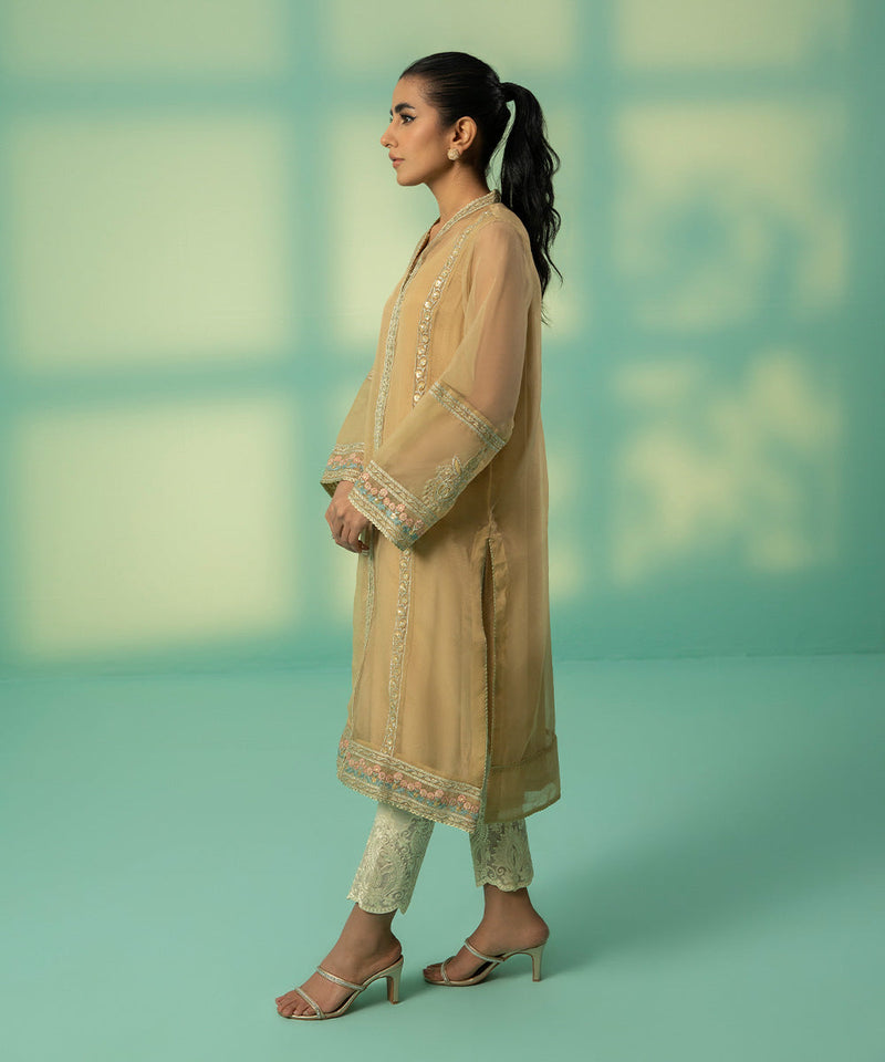 Embroidered Organza Shirt