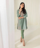 2 Piece - Embroidered Cotton Net Suit