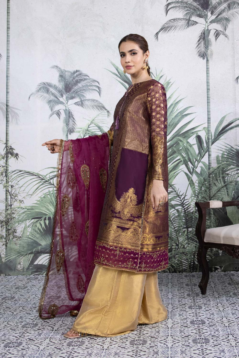 2 Piece - Embroidered Jacquard Suit