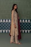 2 Piece - Embroidered Zari Net Suit