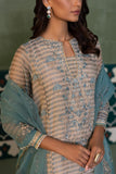 2 Piece - Embroidered Zari Net Suit