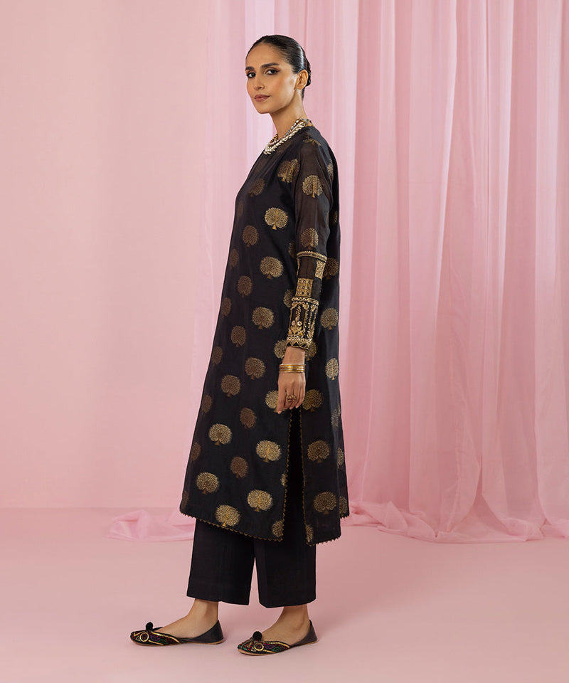 Embroidered Organza Jacquard Shirt