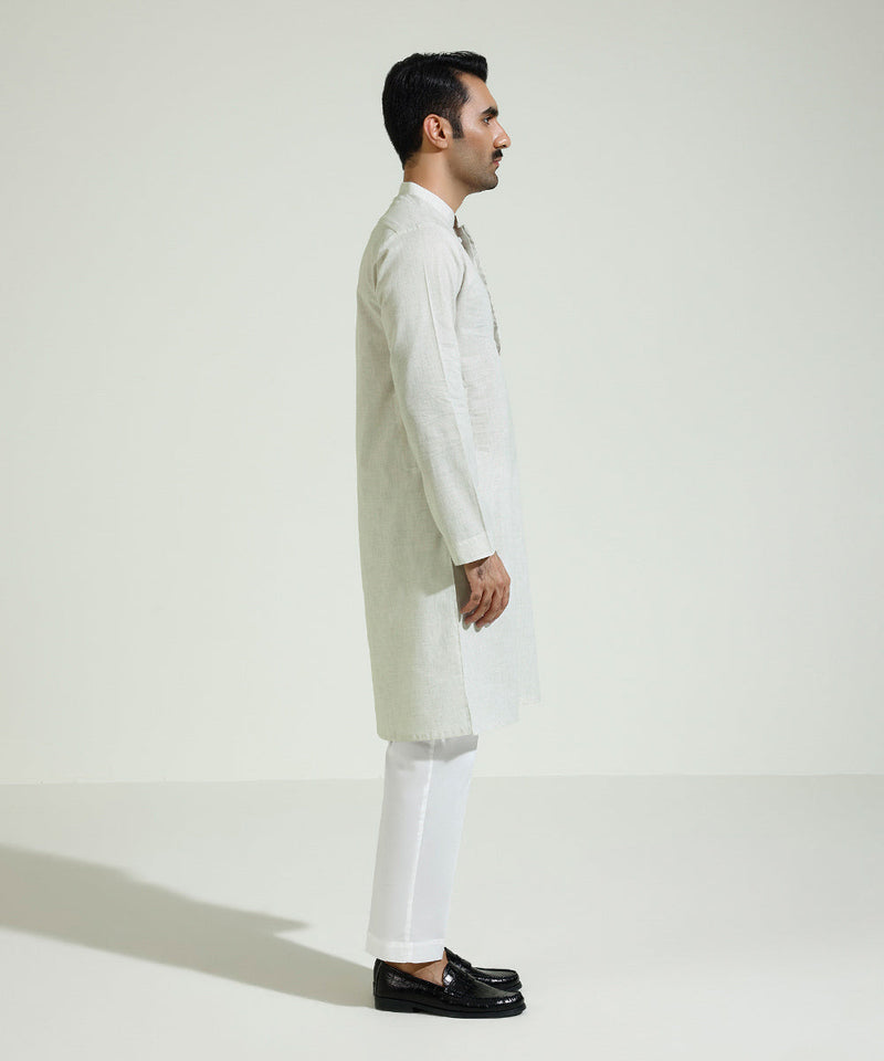 Embroidered Mélange Kurta