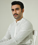 Embroidered Cotton Schiffli Kurta