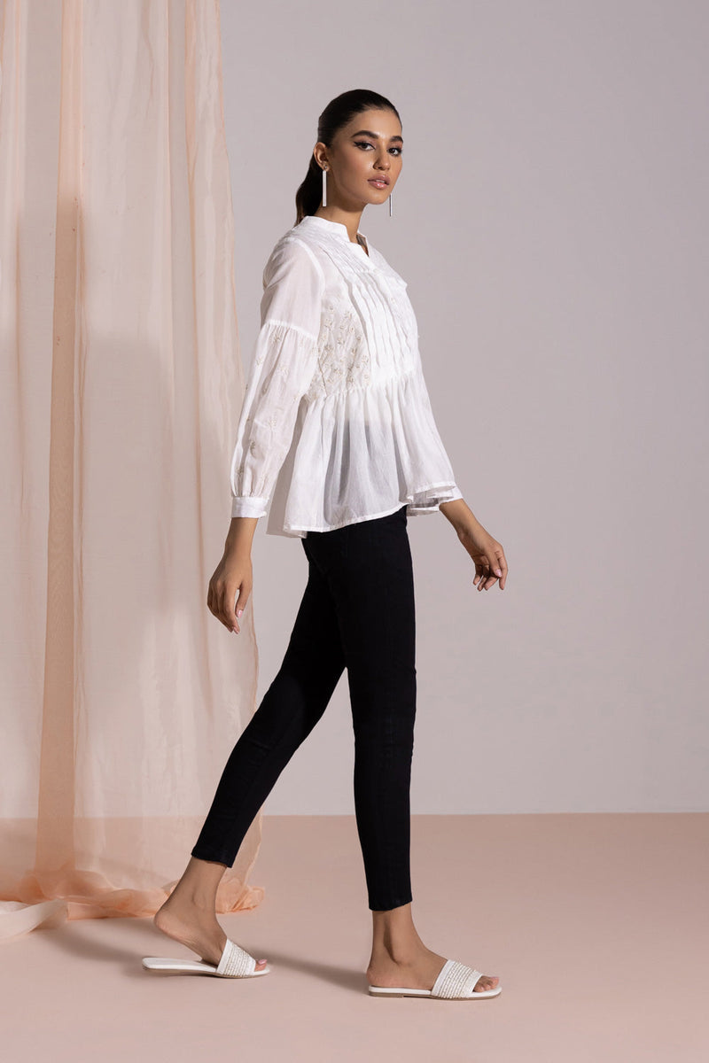 Embroidered Lawn Top