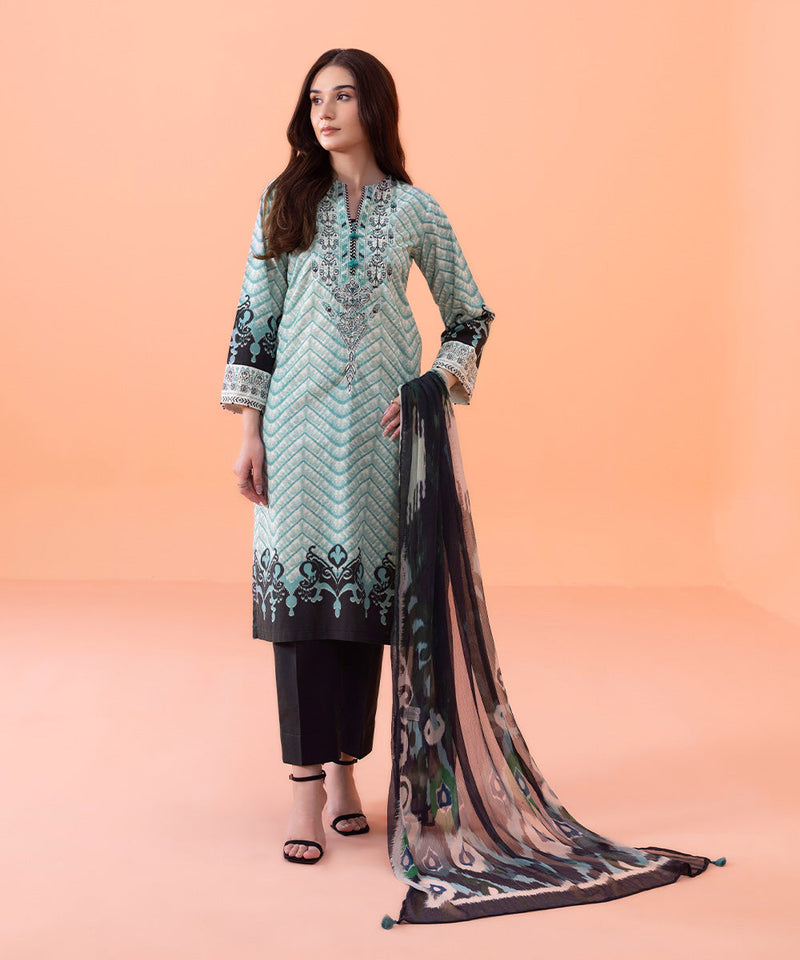 2 Piece - Embroidered Cambric Suit