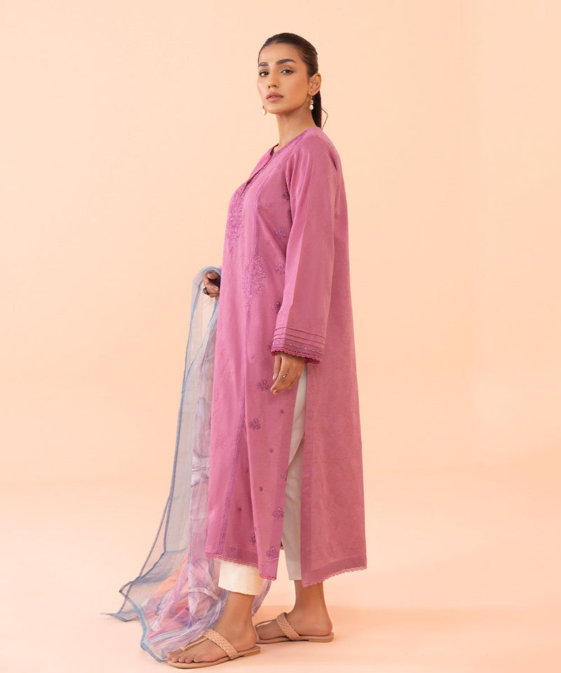 2 Piece - Embroidered Jacquard Suit