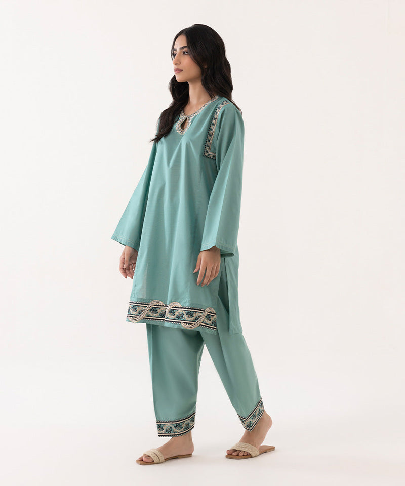 Embroidered Zari Lawn Shirt
