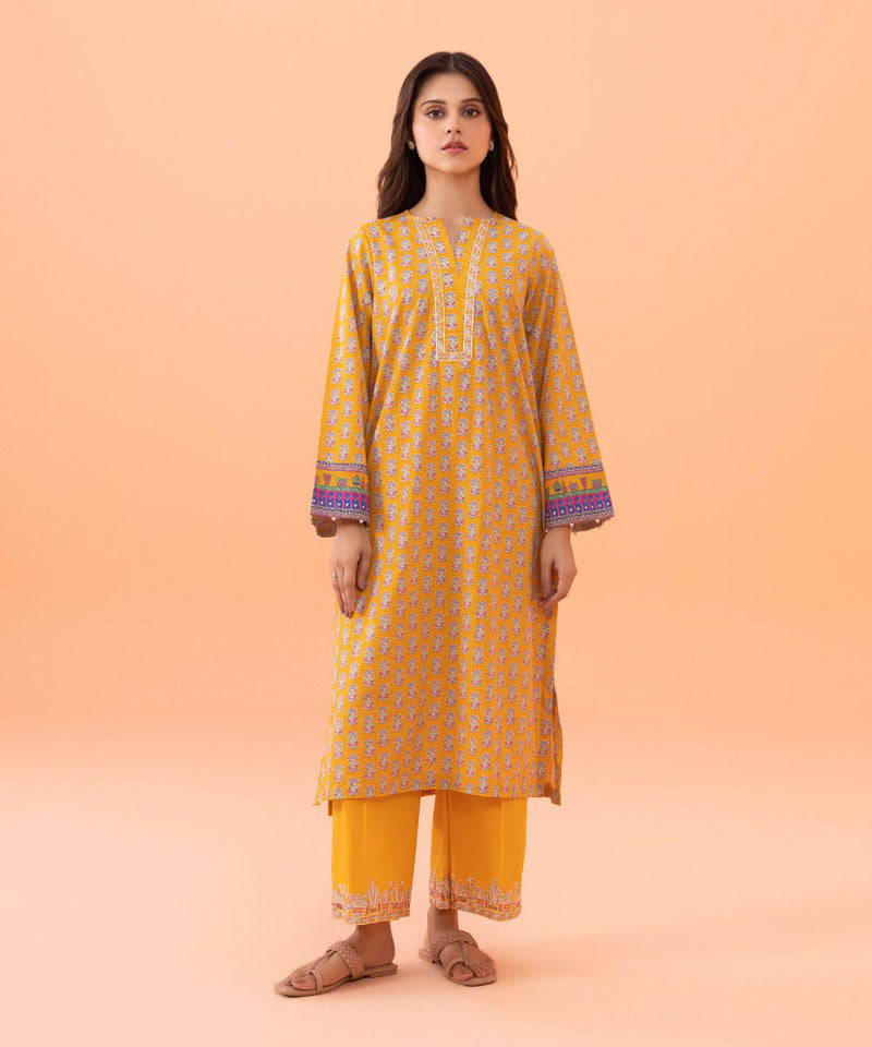 2 Piece - Embroidered Cambric Suit