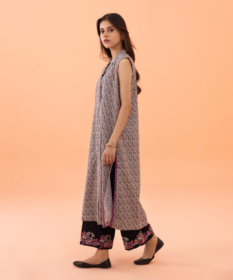 2 Piece - Embroidered Cambric Suit