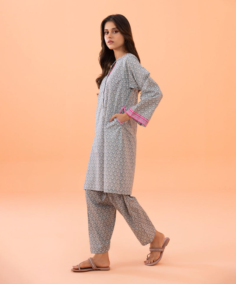 2 Piece - Printed Cambric Suit