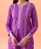 2 Piece - Embroidered Cambric Suit