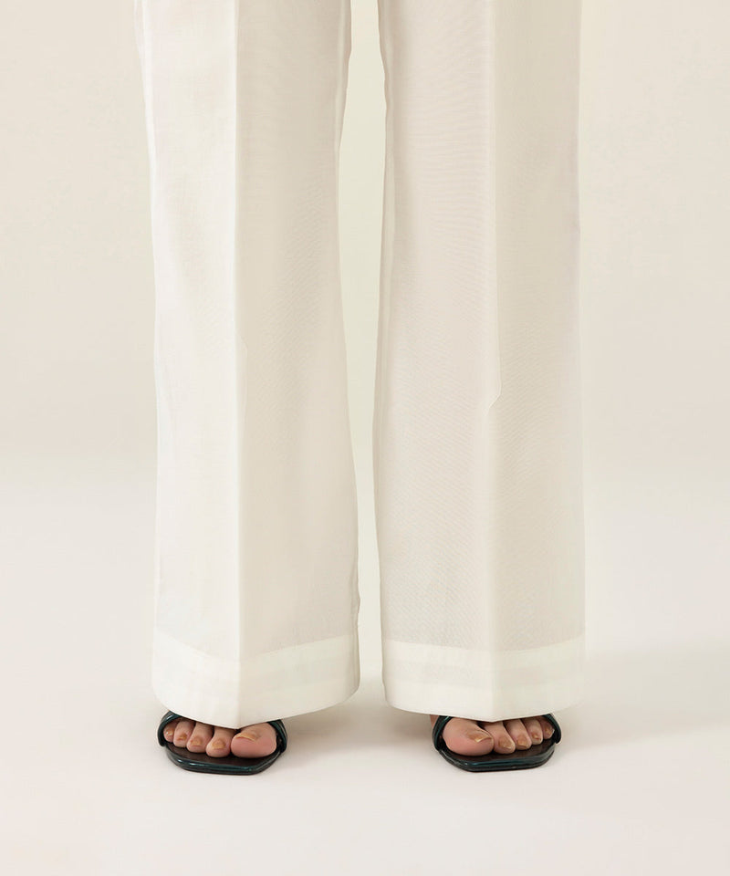 Cambric Boot-Cut Pants