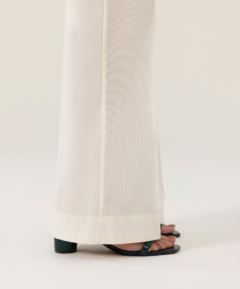 Cambric Boot-Cut Pants