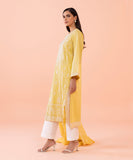 2 Piece - Embroidered Cotton Satin Suit