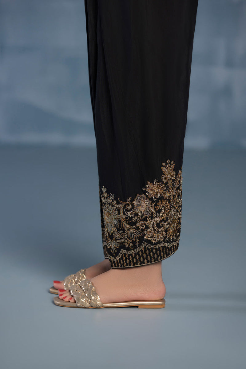 Embroidered Raw Silk Shalwar