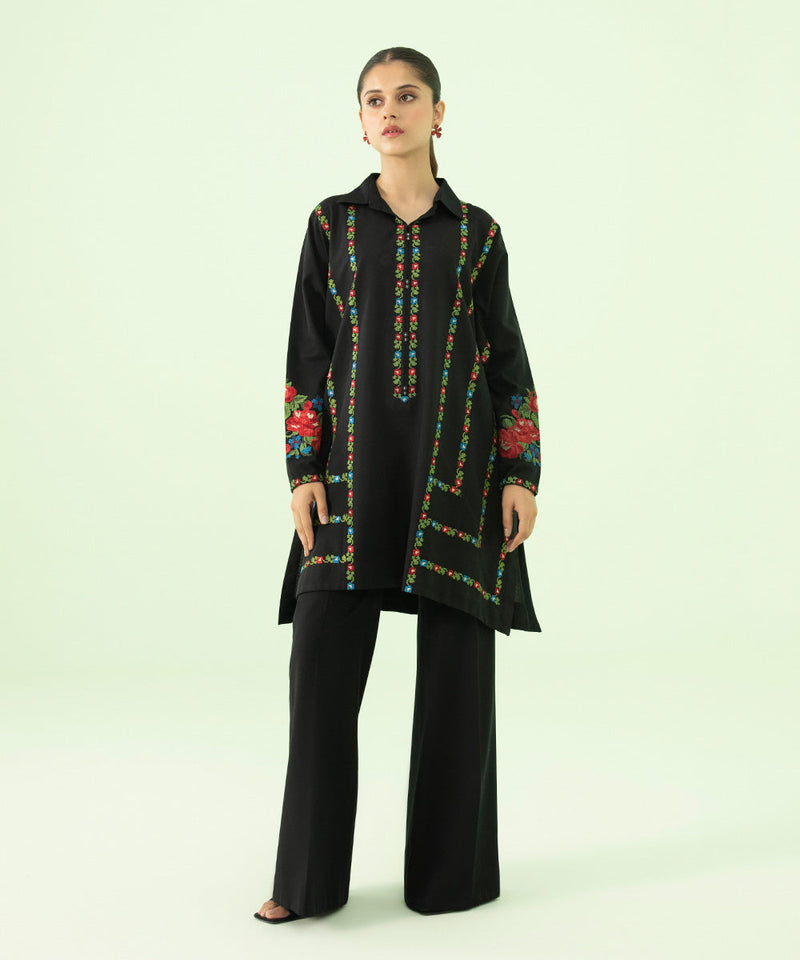 2 Piece - Embroidered Cotton Karandi Suit