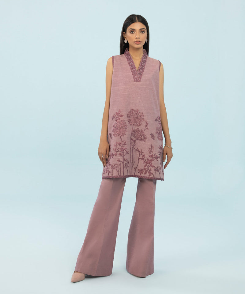 2 Piece - Embroidered Khaddar Suit