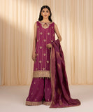 3 Piece - Embroidered Organza Suit