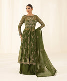 3 Piece - Embroidered Organza Suit