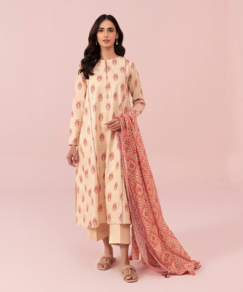 3 Piece - Printed Cambric Suit