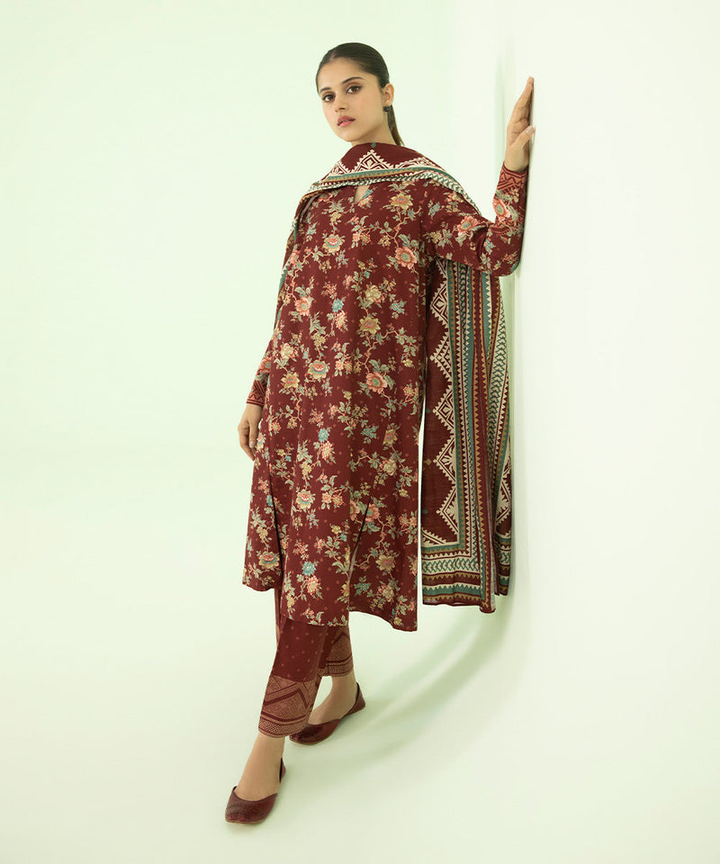 3 Piece - Printed Cambric Suit