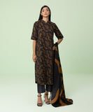 3 Piece - Printed Khaddar Suit