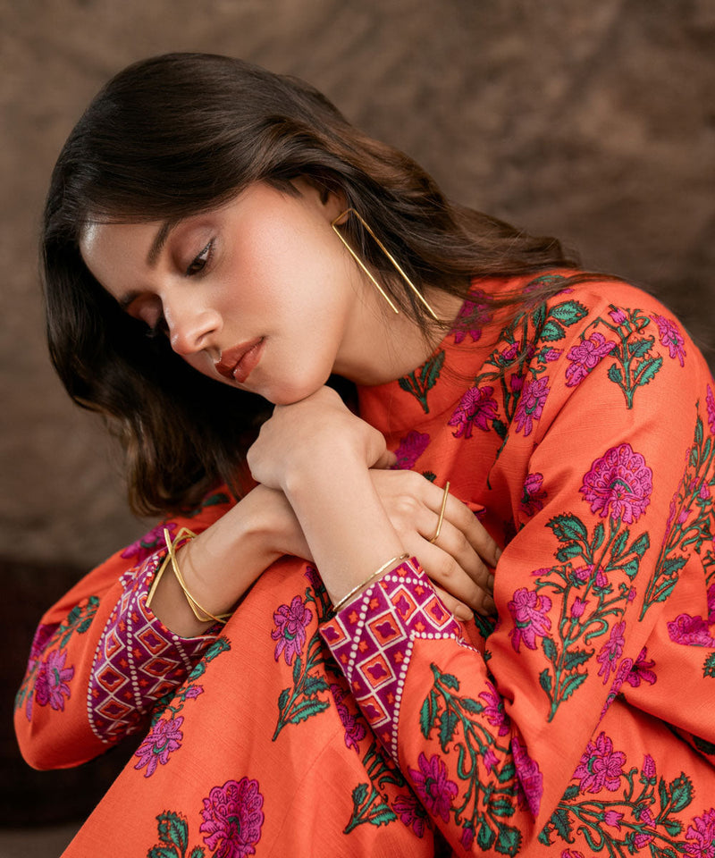 3 Piece - Printed Khaddar Suit