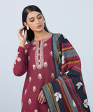 3 Piece - Embroidered Dobby Suit