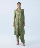 3 Piece - Embroidered Cotton Satin Suit