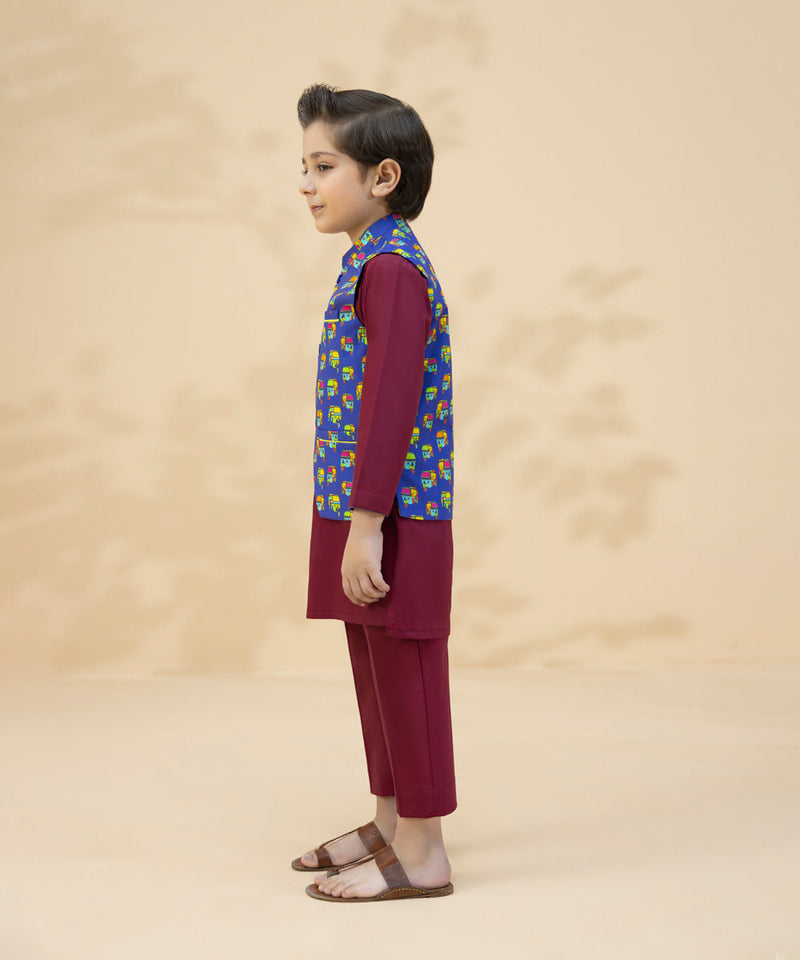 Printed Herringbone Waistcoat