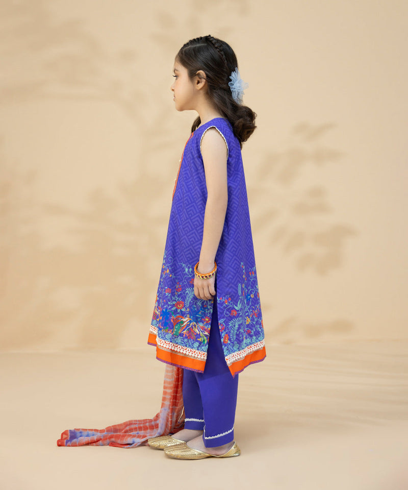 3 Piece - Printed Cambric Suit