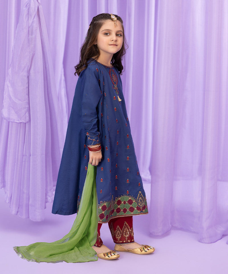 3 Piece - Embroidered Cambric Suit