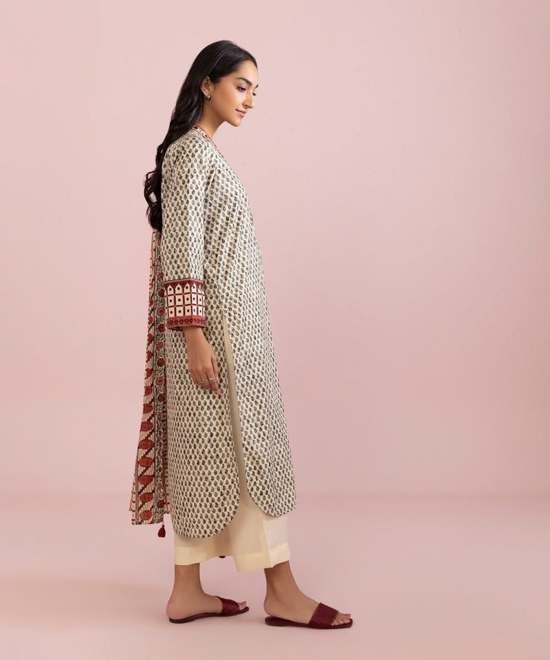 2 Piece - Printed Cambric Suit