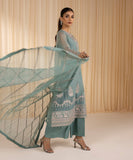 3 Piece - Embroidered Organza Suit
